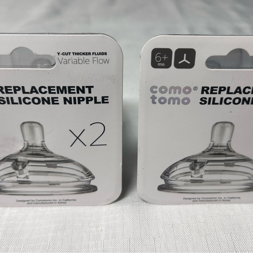 Como Tomo Silicone Replacement Nipples 3-6 mo SEALED 2 Pack x 2 (4 nipples) - Picture 2 of 7